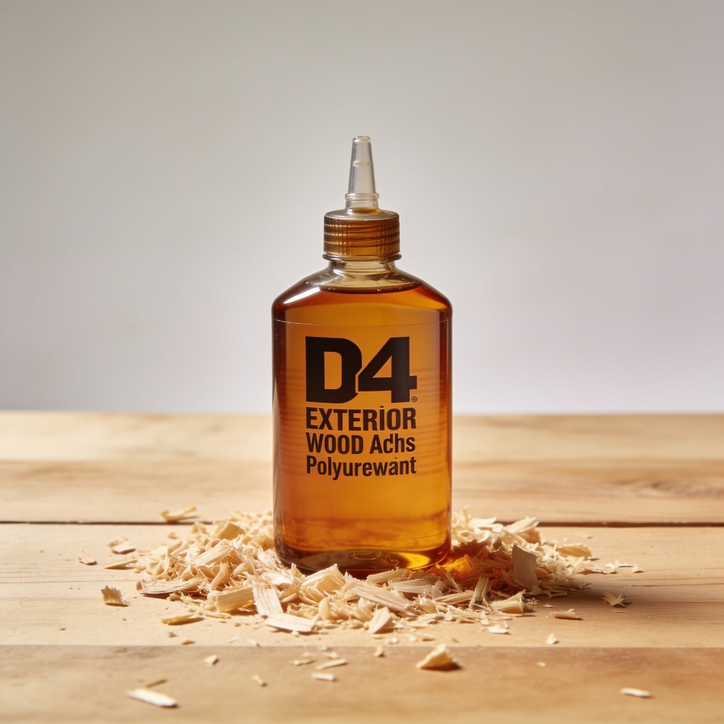 Polyurethane wood glue transparent amber