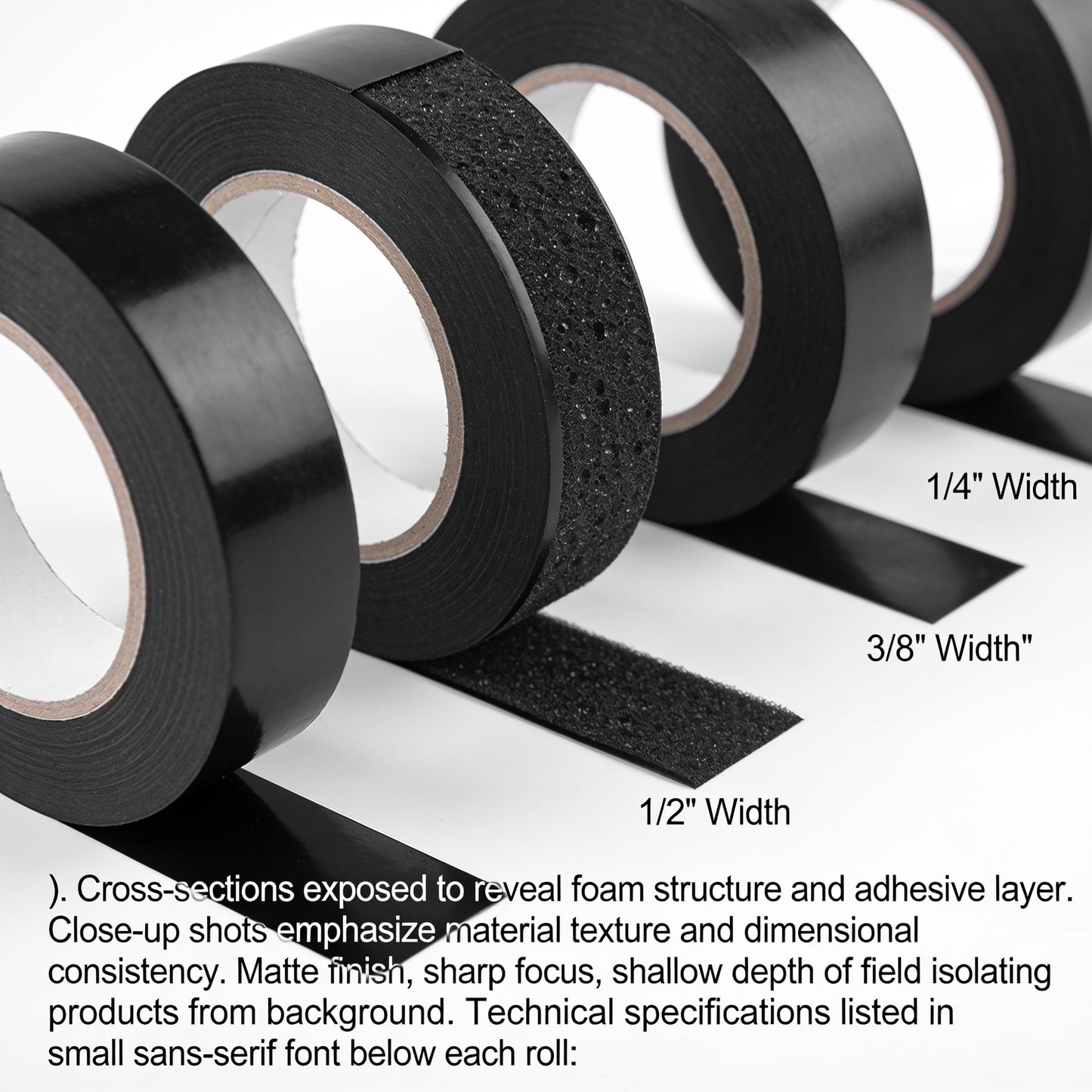 EPDM foam tape cross-section detail