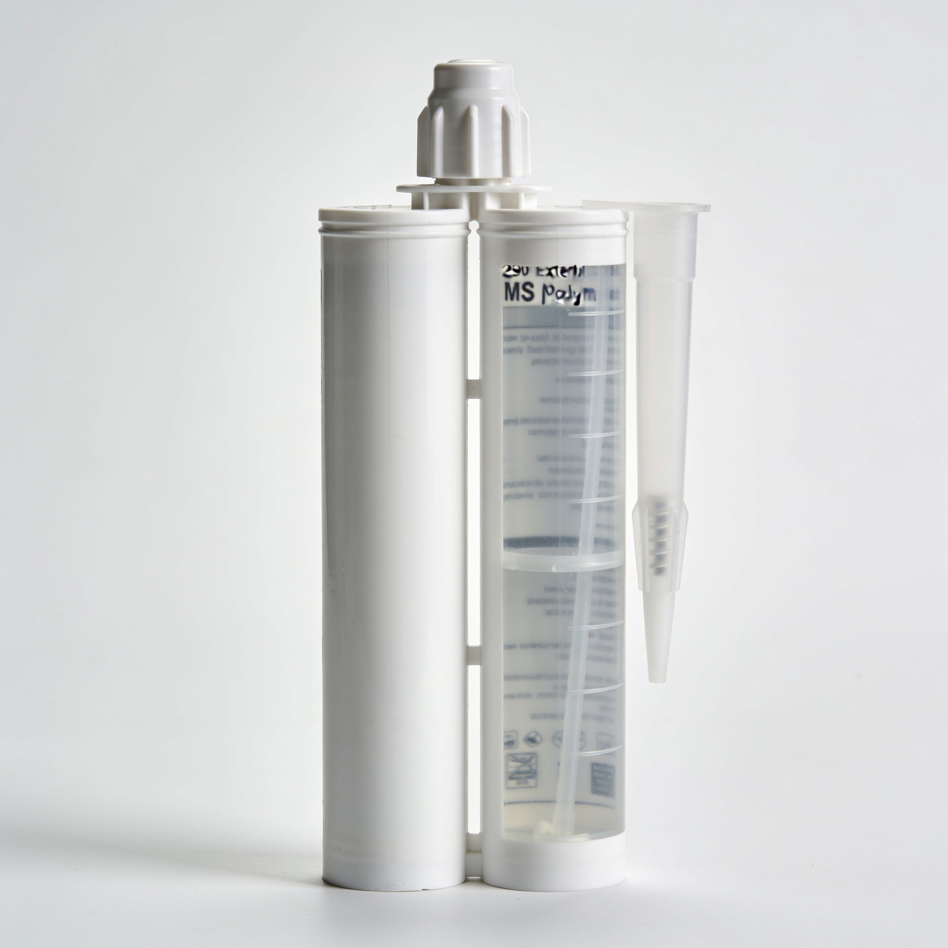 Exterior hybrid polymer adhesive cartridge