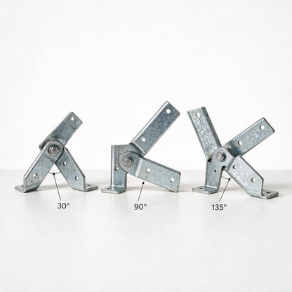 Adjustable angle connector for construction