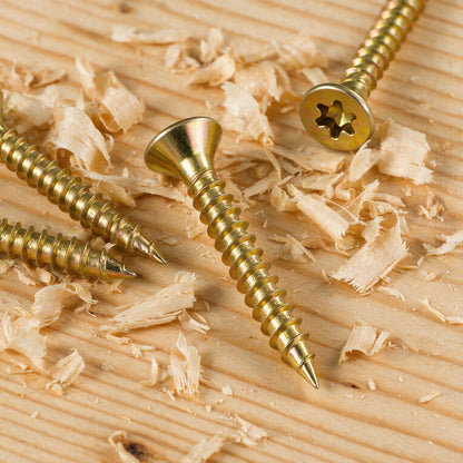 Wood screws with Torx T25 drive detail